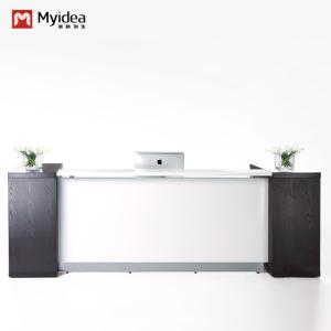 Wholesale Modern and Contemporary Office Furniture Reception Desk in silver and white with Myidea Furniture from china suppliers