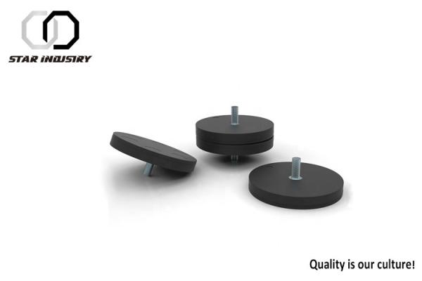 22mm - 88mm Neodymium Magnet Disc Rubber Coated For LED Work Light , Strong