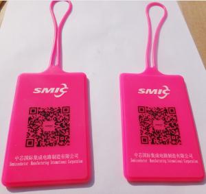 Wholesale Customized Silicone Tag / Silicone Card Holder / Silicone Cover With Print Bar Code from china suppliers