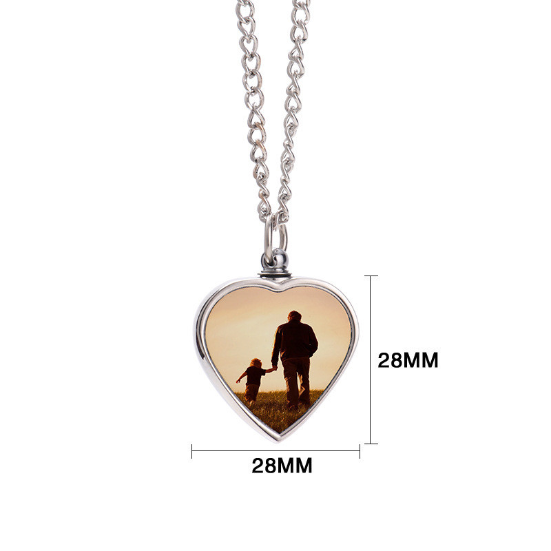 Personalized Sublimation Heart Necklace Blanks For Sublimation Printing