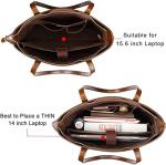 15.6 Inch Laptop Leather Tote Bag For Women PU Polyester Material