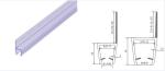 Sliding Glass Shower Door Seal with 180 Degree Transparent PVC and Long Lift