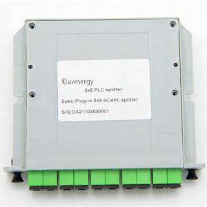 Wholesale 2x8 Plug-in Type SC APC Fiber Optic PLC Splitter from china suppliers