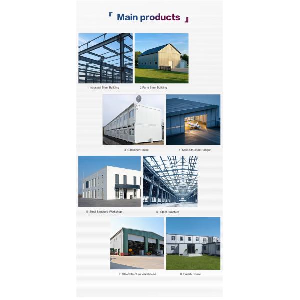 Earthquake Resistance Steel Structure Workshop 1200m2 With Large Span Design