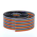 50 Pin Flat Flexible Ribbon Cable with PVC Sheath Material and Round Wire 18