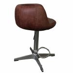 Adjustable Swivel Bar Stools H76cm Stainless Steel Leather Bar Stools
