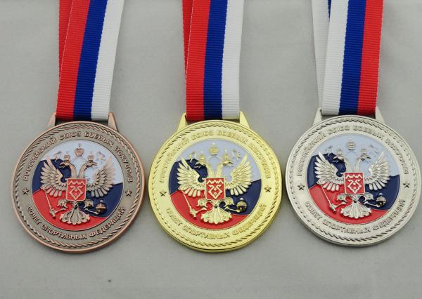 Die Casting 3D Boxing Ribbon Medals with High 3d And High Polishing for Company