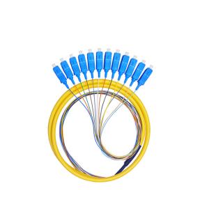 Wholesale 4 Core Single Mode Fiber Optic Cable Pigtail APC/UPC Bundled Pigtail G652D from china suppliers
