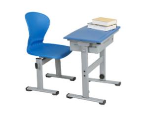 Wholesale Blue Single Student Desk And Chair Set , Classroom Child Writing Table School Furniture from china suppliers
