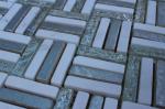 Polygon Stone Bathroom Glass Mosaic Tile Electroplate Smooth Finish
