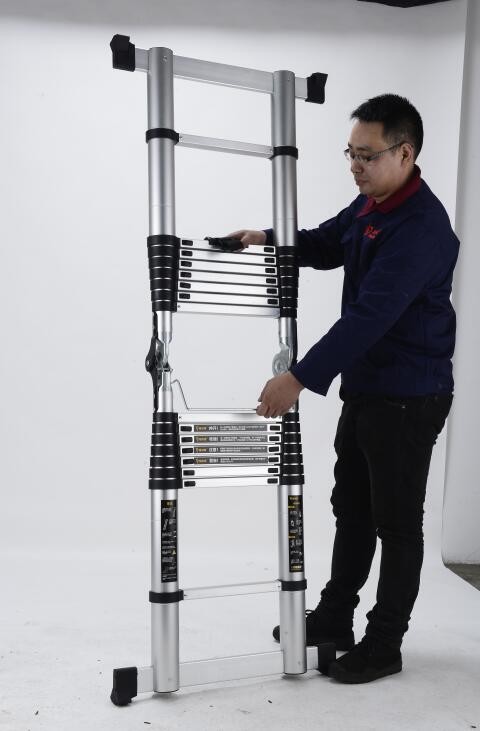 Outdoor En131 4.4m Double Sided Aluminium Ladder