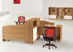 Panel Wood Compact Office Desk Workstation For Two Person