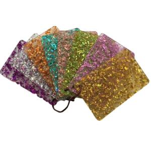 Wholesale Transparent Chunky Glitter Acrylic Sheets Plexiglass Plastic Sheet Two Sides from china suppliers
