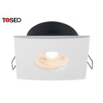 Square Recessed Waterproof Bathroom LED Downlights Pure Aluminium