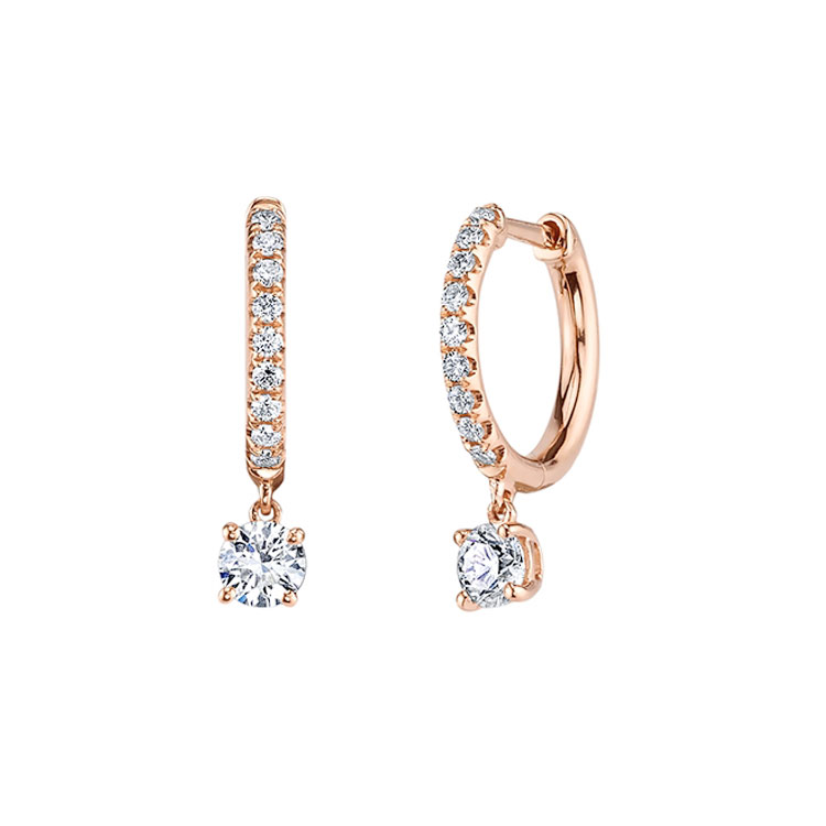Cute Style Fashionable Jewelry Crystal Cubic Zirconia Hoop Earrings For Women