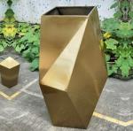 Novelty Cast Steel Square Cylinder Large Garden Planters Flower Pots