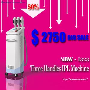 Wholesale big promotion high power three handles ipl shr beauty machines for unwanted hair removal from china suppliers