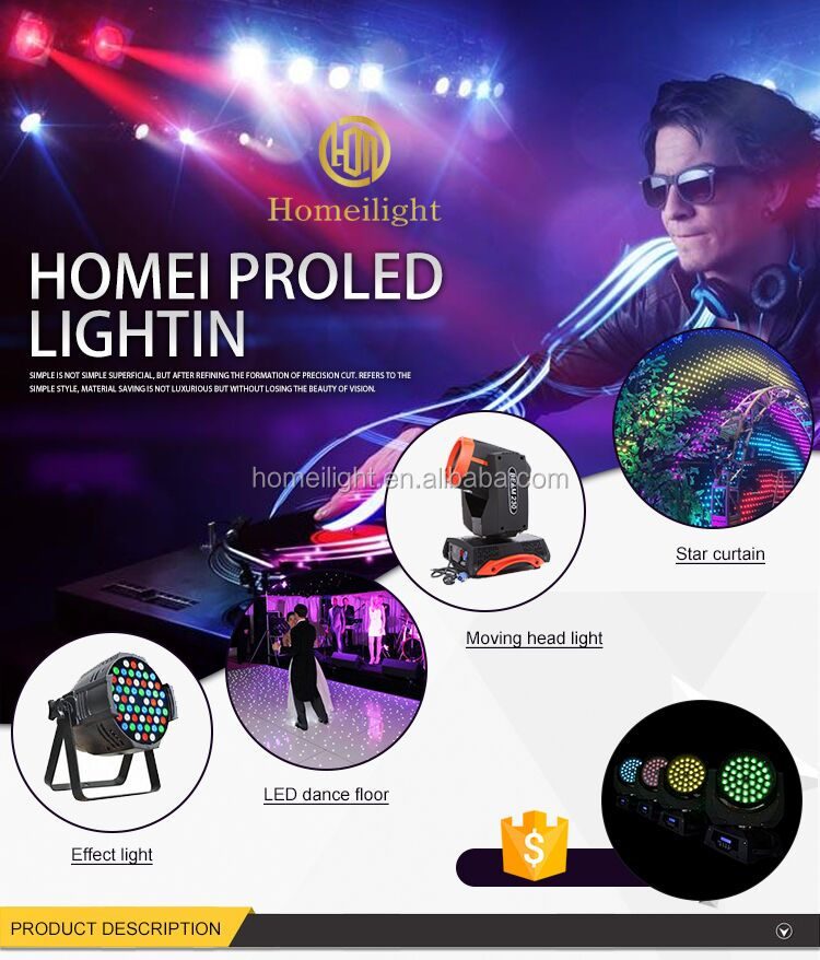 Stage Night Club Wedding Show RGBW 54 *3 W Par Can DJ UP Light with 6 White LEDs