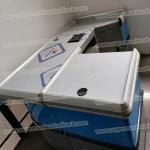 1.8M Mirror Polished Metal Supermarket Checkout Counter For Retail Stores 1200MM