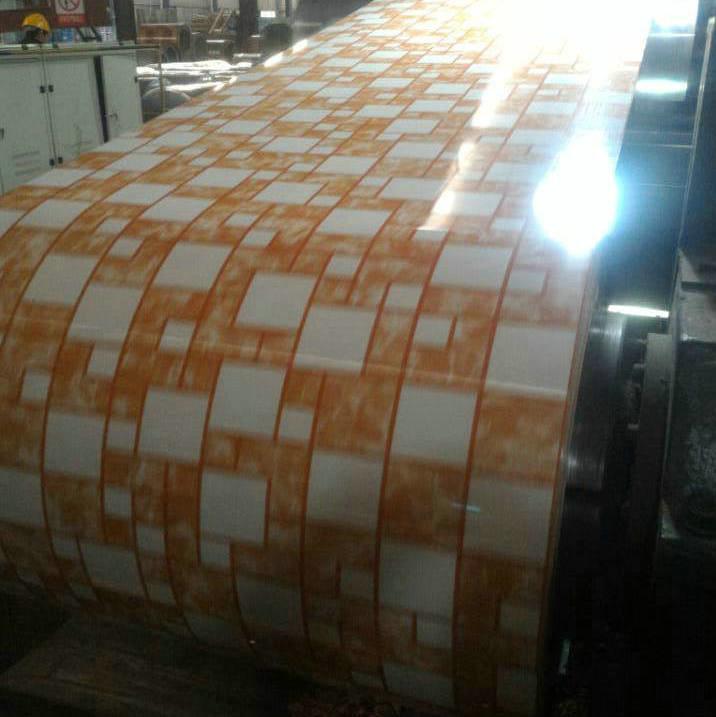 PVC Film Regular Modify Polyester Prepainted Steel Coils Customized Patterns PPGL