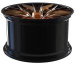 Porsche 991 Staggered 2 PC Forged Alloy Rims 5x130 Gloss Black Matt Bronze
