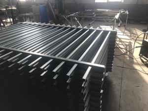 Wholesale Tubular Garrison Crimped steel picket Fencing Panels INTERPON powder coated 1800mm x 2350mm fencing from china suppliers