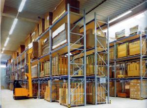 Wholesale Supermarket Spraying Paint Steel Pallet Racks With Forklift Works , 800KG from china suppliers