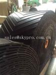 Rubber Ribbed Nylon Conveyor Belt High Strength For Stone , Flame Resistant