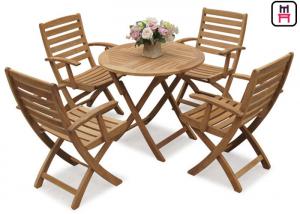 Wholesale Rectangle / Round / Square Folding Table And Chairs Solid Wood Garden Furniture Sets  from china suppliers