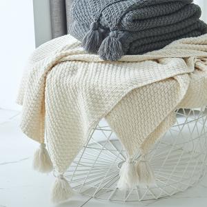 Wholesale Nordic Style Knitted Wool Blanket for Travel Office Air Conditioning Sofa Leisure Cover from china suppliers