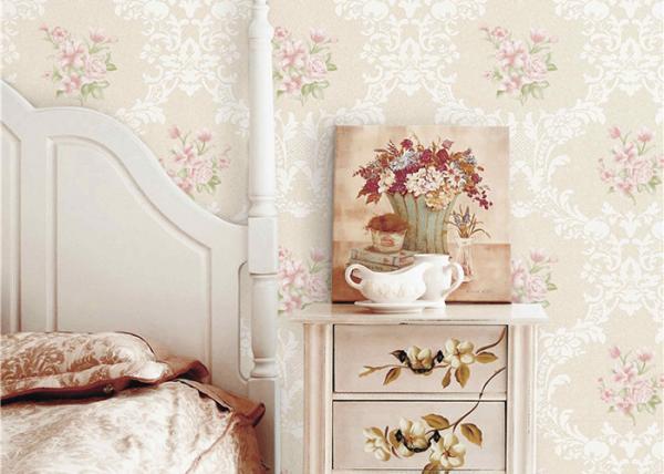 Quality Flowers Damask Printing Concise European Country Style Wallpaper 0.53*9.5M for sale