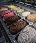 1500mm Saving-energy Ice Cream Showcase,Low Noise Fan Cooling Curved Tempered