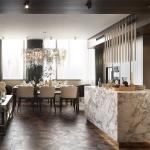 Luxury MFC MDF High End Kitchen Cabinet Maple For Villa