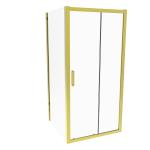 Stainless Steel,Titanium Brushed Color, Sliding Door With Side Panel