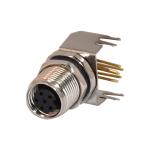 1.5A 30V M8 Waterproof Connector 90 Degree 6 Pin Panel Mount Connector