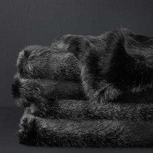 Wholesale Black Mink Throw Faux Fur Blanket Soft Classic Rectangular Eco - Friendly from china suppliers