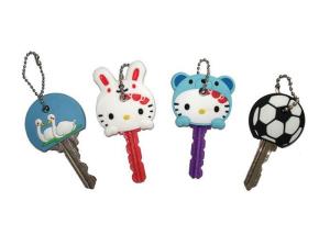 Wholesale Hello Kitty Cartoon Key Cover, Personalized Soft PVC Keychain With Ball Chain from china suppliers