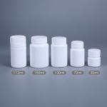 20ML to 170ML Child Proof White Round Plastic Bottles for Medicine Pill