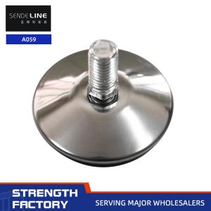 Wholesale Silver Finish Adjustable Table Feet With 12 / 13mm Length Thread Office Chair Foot from china suppliers