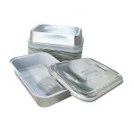 Custom Order Smooth Wall Aluminum Foil Takeaway Food Packaging Container Baking