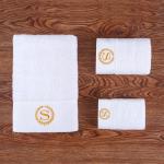 Customized Logo Five-Star Hotel White Guesthouse Towels in Pure Cotton