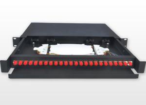 Wholesale 19 Inch FC 1U Fiber Optic Rack Mount Patch Panels 450 * 277 * 45mm For Network from china suppliers