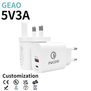 Wholesale OEM 5V 3A 20W Iphone GaN Fast Charger Ultra High Voltage Charger from china suppliers