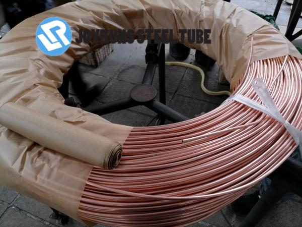 8*0.6MM Cold Drawn Tube , EN10139 DC04 Copper Tube Heat Exchanger Coil Single