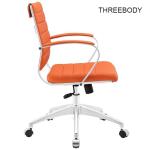 Comfortable Modern Home Furniture Aluminum Frame Orange Mid Back Executive