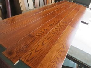 Wholesale American Red Oak Solid Wood Flooring, smooth surface with red stained from china suppliers