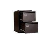 Black Roller Metal Home Office Furniture 2 Drawers File Cabinet