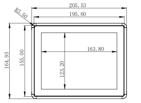 Embedded 8 Inch WiFi Network Industrial Panel PC with Linux OS and 300cd/m2 Brightness as Options
