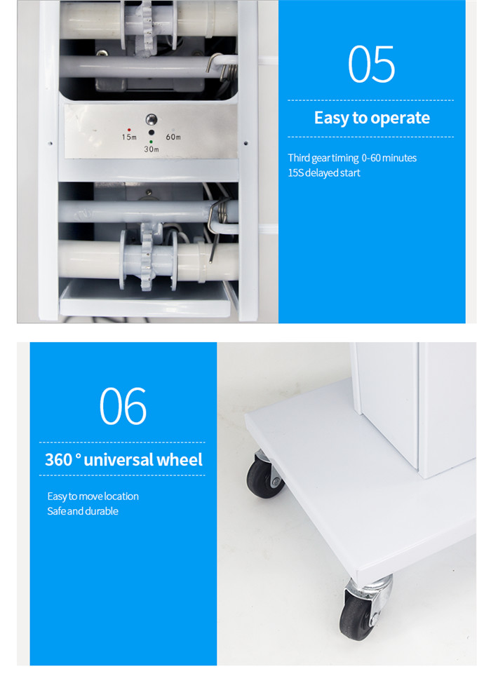 200W UV Sterilization Trolley UV Disinfection Lamp