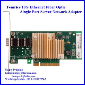 China Femrice 10Gbps Single Port Fiber Optical Ethernet PCI Express x8 Network Card on sale